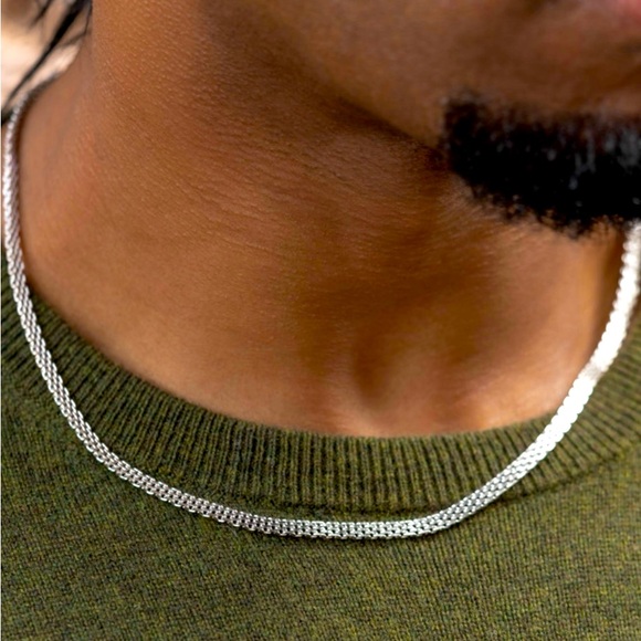 paparazzi Other - Chained Character - Silver Necklace